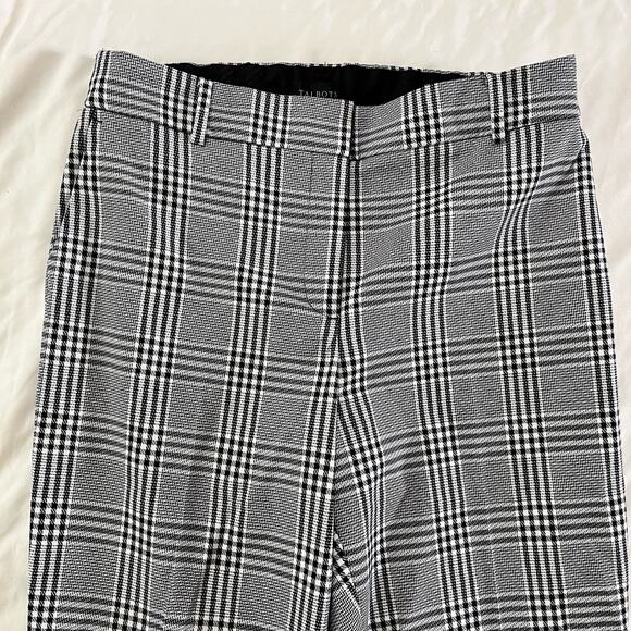 Talbots Black & White High Waisted Plaid Preppy Hampshire Ankle Pants Wmns Sz 12 - Picture 4 of 11